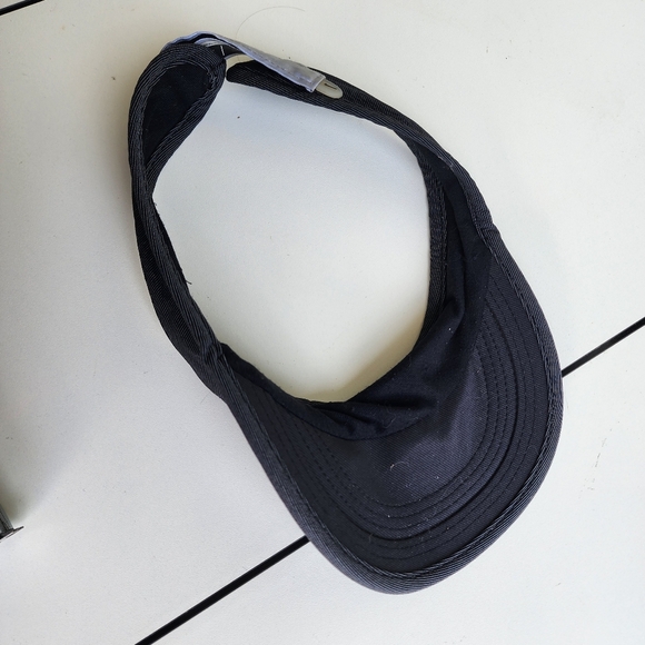 Nike Dri-Fit AW84 Running Visor - Black Strap Back Hat - One Size - Picture 6 of 8